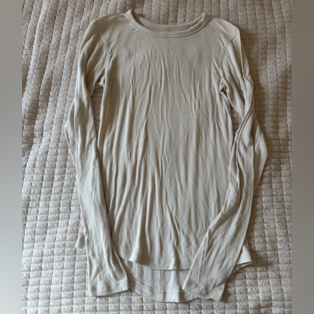 lululemon athletica Cream Long Sleeve Top
